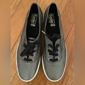 glittery black Keds sneakers